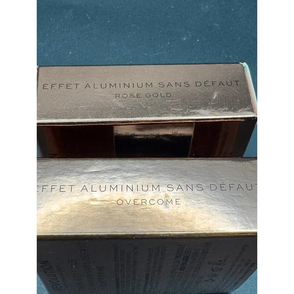 Makeup Revolution Flawless Foils Eyeshadow Shades Overcome and Rose Gold Set 1